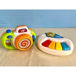 Toddler lights & sounds toys piano & camera rattler play infant